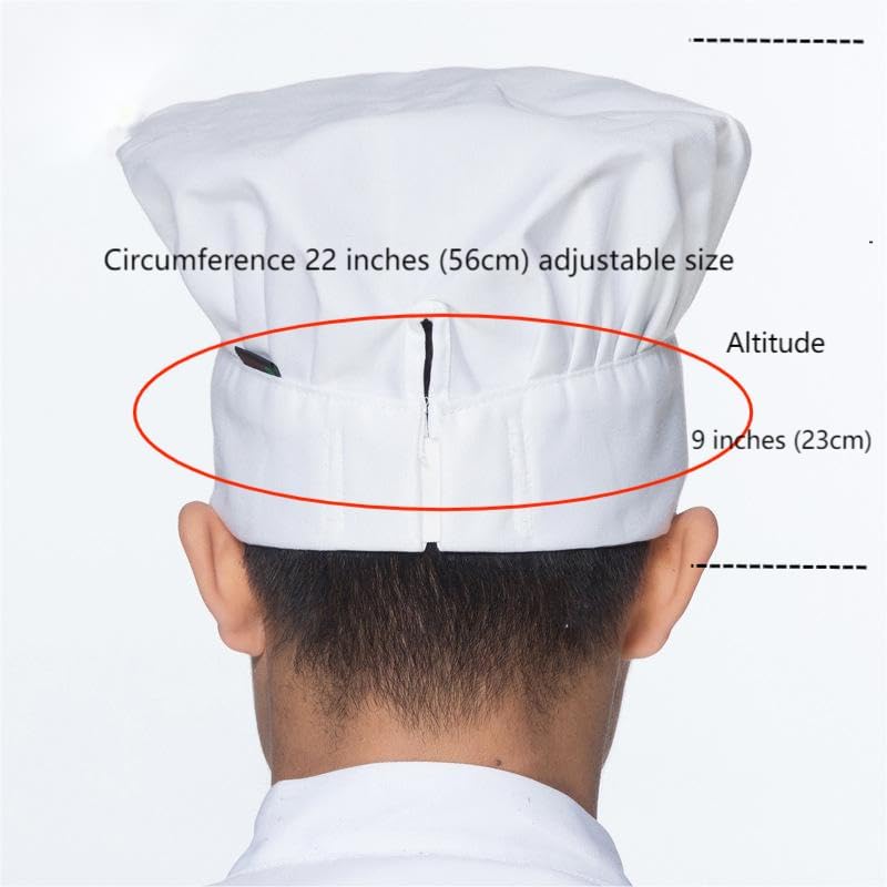 Ulteptus Chef Hat - Embroidered with Chef Lettering, Black & White, Male & Female - Image 4